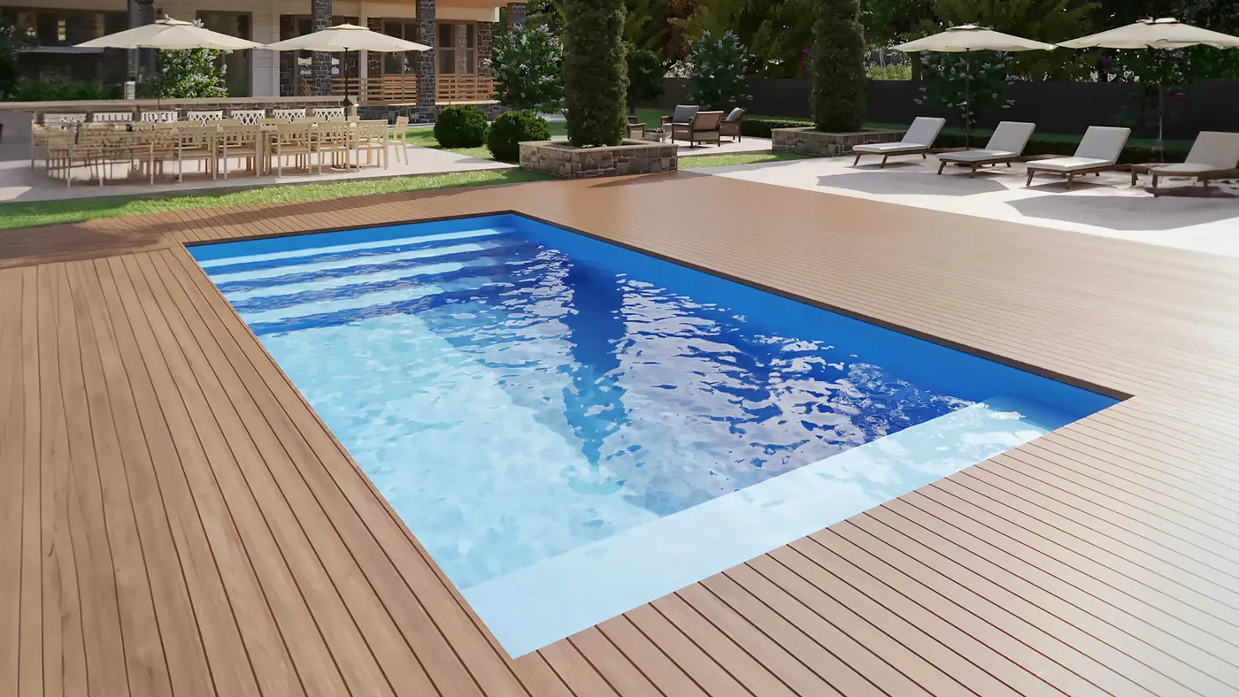 Piscina X-Pools serie Miami Beach instalada