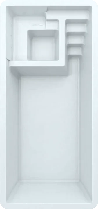 Piscina X-Pools serie X-Line, vista en planta